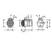 AVA COOLING SYSTEMS SBAK065 Air conditioning compressor