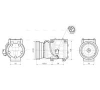 AVA Aircon Compressor TOAK798 for TOYOTA AVENSIS (1998) AVENSIS 2.0 VVTI etc