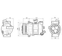 AVA Aircon Compressor VNAK341 for VW SCIROCCO (2009) 1.4 TSI etc