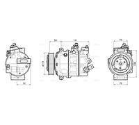 AVA Aircon Compressor VNAK446 for VW TRANSPORTER (2015) 2.0 TDI BLUEMOTION etc