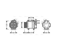 AVA Aircon Compressor VOAK188 for VOLVO V70 III (2008) V70 1.6 D4 etc