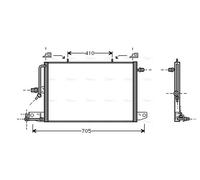 AVA Aircon Condenser AI5117 for AUDI 100 C4 (1991) 100 2.6 etc