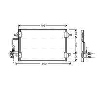 AVA Aircon Condenser AI5175 for AUDI A8 D2 (1995) A8 2.8 etc