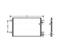 AVA Aircon Condenser AI5237 for AUDI A6 C6 (2004) A6 2.7 TDI etc