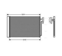 AVA Aircon Condenser AUA5182D for Land Rover Range Rover (2002) 3.0 TD