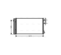 AVA Aircon Condenser BWA5296D for BMW 1 SERIES E81 (2005) 118D 2.0 etc