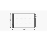 AVA Aircon Condenser BWA5370D for BMW 7 SERIES F01 (2009) 730D 3.0 etc