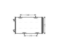 AVA Aircon Condenser CN5290D for PEUGEOT 301 (2013) 1.2 VTI etc