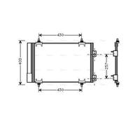 AVA Aircon Condenser CNA5231D for CITROËN BERLINGO (2008) 1.6 HDI etc