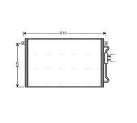 AVA Aircon Condenser CRA5075 for CHRYSLER GRAND VOYAGER (2000) 2.5 CRD etc