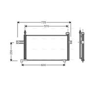 AVA Aircon Condenser DN5194 for Nissan March (1993) 1.0