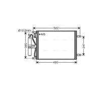 AVA Aircon Condenser DN5252D for Nissan Micra (2003) 1.5 DCI