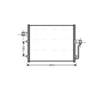 AVA Aircon Condenser DW5082 for SSANGYONG REXTON (2002) 2.7 RX270 XDI etc