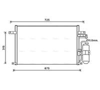 AVA Aircon Condenser DW5137D for CHEVROLET EPICA (2007) 2.5 etc