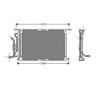 AVA Aircon Condenser FD5258 for FORD COURIER (FIESTA) (1996) 1.3 etc
