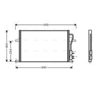 AVA Aircon Condenser FD5259 for FORD COUGAR (1999) 2.5 etc