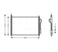 AVA Aircon Condenser FD5268 for FORD FOCUS (1999) 1.4 etc