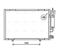 AVA Aircon Condenser FD5490D for FORD FIESTA VAN (2009) 1.2 etc