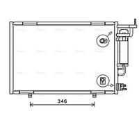 AVA Aircon Condenser FD5583D for Ford Fiesta Van (2009) 1.2