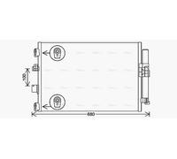 AVA Air Conditioning A/C Condenser 591mm Core Length With Dryer For Ford FD5654D