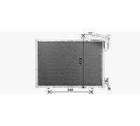 AVA Aircon Condenser FD5695 for FORD B-MAX (2012) 1.0 ECOBOOST etc