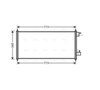 AVA Aircon Condenser FDA5361 for FORD TOURNEO CONNECT (2002) 1.8 TDCI etc