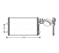 AVA Aircon Condenser FDA5367 for FORD C-MAX (2007) 1.6 TDCI/TDCI ECONETIC etc
