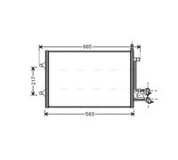 AVA Aircon Condenser FDA5395 for FORD FIESTA (2002) 1.6 TDCI etc