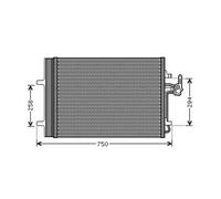 AVA Aircon Condenser FDA5427D for FORD GALAXY (2006) 2.3 etc