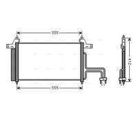 AVA Aircon Condenser FT5253D for FIAT STILO (2002) 1.9 JTD etc