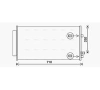 AVA Aircon Condenser FT5462D for JEEP RENEGADE (2015) 1.4 MULTIAIR etc