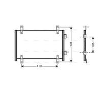 AVA Aircon Condenser FTA5302 for CITROËN JUMPER (2002) 2.8 HDI etc