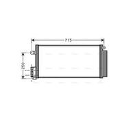 AVA Aircon Condenser FTA5310D for FIAT BRAVO (2007) 1.9 JTD etc