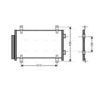 AVA Aircon Condenser FTA5351D for CITROËN JUMPER (2002) 2.8 HDI etc