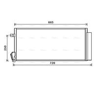 AVA Aircon Condenser FTA5396D for Fiat Doblo (2010) 1.3 JTD Multijet