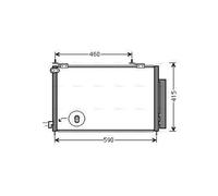 AVA Aircon Condenser HD5242D for HONDA CR-V (2002) 2.2 I-CTDI etc