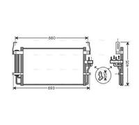 AVA Aircon Condenser HY5092D for HYUNDAI COUPE (2002) 1.6 etc