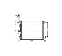 AVA Aircon Condenser HY5194 for HYUNDAI ATOS (1997) 1.1 etc