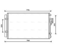 AVA Aircon Condenser HY5311D for HYUNDAI SANTA FE (2005) 2.4 CVVT etc