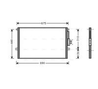 AVA Aircon Condenser JE5018 for JEEP GRAND CHEROKEE (1999) 3.1 TD/TDIC etc
