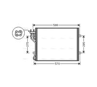 AVA Aircon Condenser JE5035 for JEEP CHEROKEE (2002) 3.7 etc