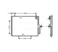 AVA Aircon Condenser MS5170 for MERCEDES-BENZ 200-SERIES W124 (1985) 230 2.3 E e