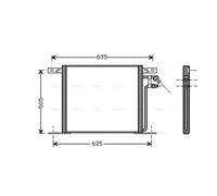 AVA Aircon Condenser MS5220 for MERCEDES-BENZ V-SERIES W638 (1997) V230 2.3 etc