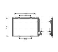 AVA Aircon Condenser MS5232 for MERCEDES-BENZ E-SERIES W210 (1996) E220 2.2 etc