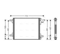 AVA Aircon Condenser MS5270 for MERCEDES-BENZ ML-SERIES W163 (1998) ML230 2.3 e