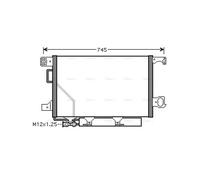 AVA Aircon Condenser MS5360D for MERCEDES-BENZ C-SERIES W203 (2000) C240 2.6 et