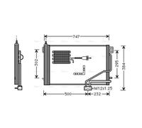 AVA Aircon Condenser MSA5298D for MERCEDES-BENZ C-SERIES W203 (2000) C200 2.2 CD