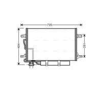 AVA Aircon Condenser MSA5307D for MERCEDES-BENZ CLS-SERIES C219 (2005) CLS550 5.