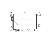AVA Aircon Condenser MSA5435D for MERCEDES-BENZ C-SERIES W203 (2000) C350 3.5 e