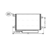 AVA Aircon Condenser MSA5579D for MERCEDES-BENZ B-SERIES W245 (2005) B150 1.5 -/